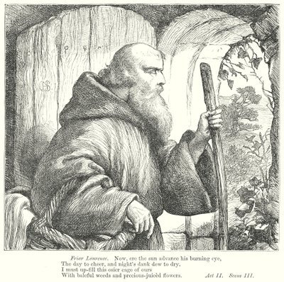 Romeo en Julia (gravure) door Henry Courtney (after) Selous