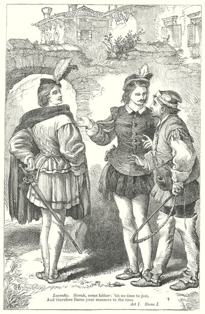 Het temmen van de feeks (gravure) door Henry Courtney (after) Selous