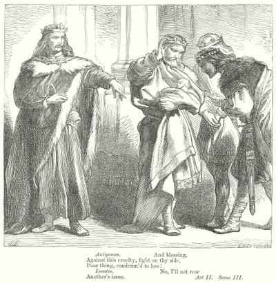 Het verhaal van de winter (gravure) door Henry Courtney (after) Selous