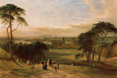 Londen vanuit Greenwich Hill door Henry Dawson
