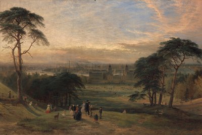 Londen vanaf Greenwich Hill door Henry Dawson