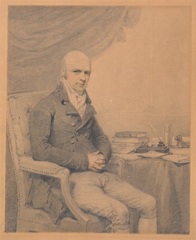 Portret van Thomas Estcourt Esq. van Estcourt door Henry Edridge