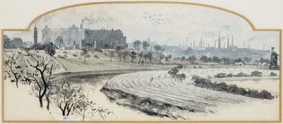 Peel Park en Pendleton vanaf de Crescent door Henry Edward Tidmarsh
