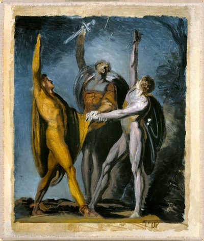 Schets voor Eed op de Rütli, vrouwelijke figuur door Johann Heinrich Füssli