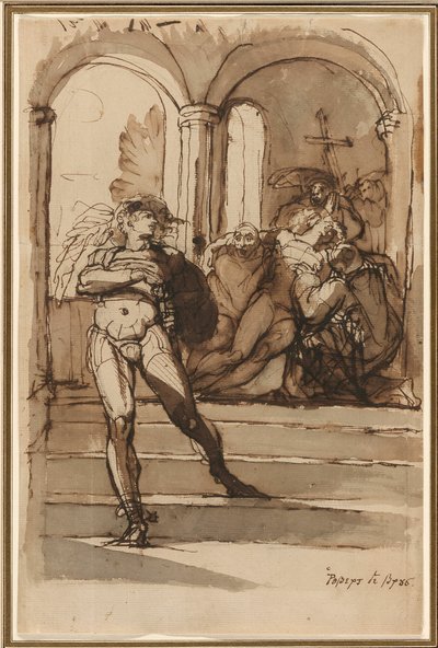 Het doden van Red Comyn door Robert the Bruce door Henry Fuseli