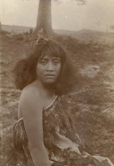 Maori studie, c.1910 door Henry Gaze
