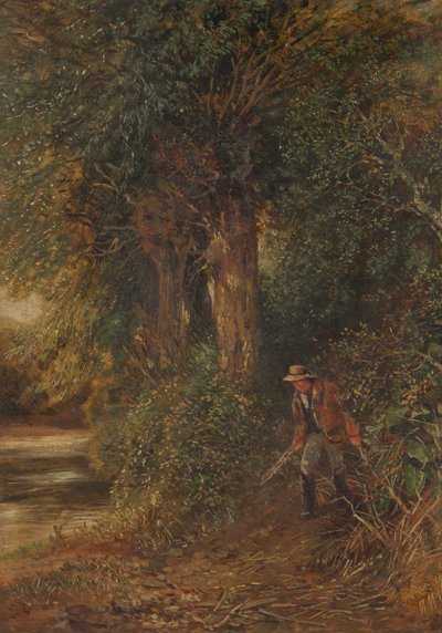 Oevers van de Teme, Worcestershire door Henry Harris Lines