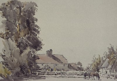 Boerderij en Bomen door Henry Herbert Bulman