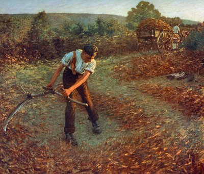 Varens maaien door Henry Herbert La Thangue
