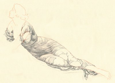 Studie in draperie door Henry Holiday