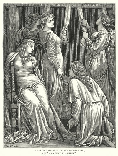 De staf en het schrift (gravure) door Henry Holiday