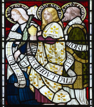 De Maagd Maria, Maria Magdalena, Sint Johannes door Henry Holiday