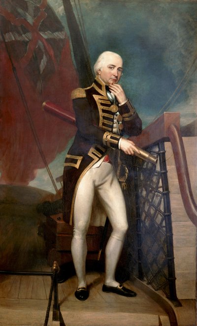 Portret van viceadmiraal Cuthbert Collingwood, tweede in bevel bij Horatio Nelson bij de Slag bij Trafalgar door Henry Howard