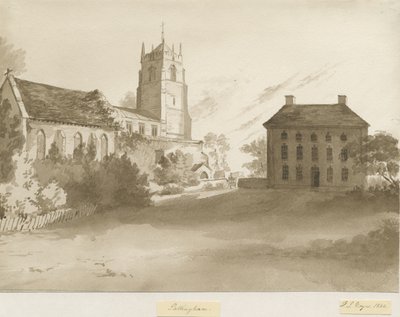 Pattingham Kerk en Pastoriehuis door Henry James Noyes