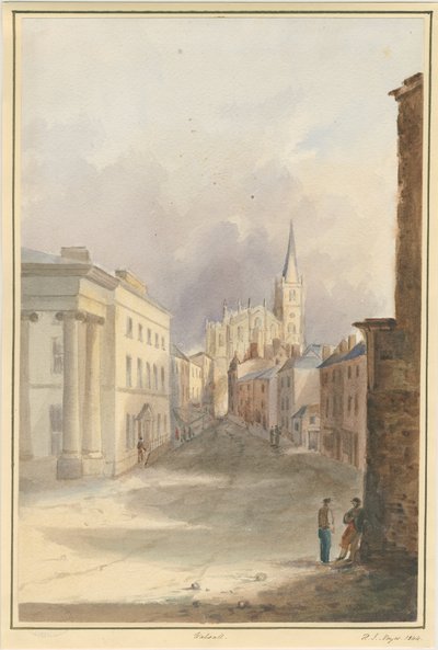 Walsall Stad en Kerk, 1844 door Henry James Noyes