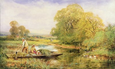 Veerboot op de Avon door Henry John Sylvester Stannard