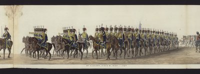 Deel van het panoramisch uitzicht op de volledige begrafenisstoet van Arthur, hertog van Wellington door Henry Jr and Sala Alken
