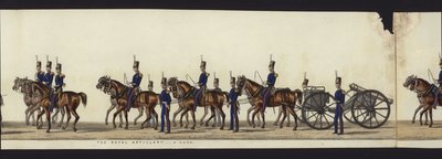 Deel van het panoramisch uitzicht op de volledige begrafenisstoet van Arthur, hertog van Wellington door Henry Jr and Sala Alken