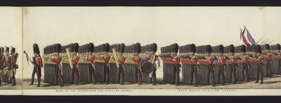 Deel van het panoramisch uitzicht op de volledige begrafenisstoet van Arthur, hertog van Wellington door Henry Jr and Sala Alken