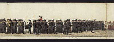 Deel van het panoramisch uitzicht op de volledige begrafenisstoet van Arthur, hertog van Wellington door Henry Jr and Sala Alken