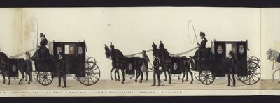 Deel van het panoramisch uitzicht op de gehele begrafenisstoet van Arthur, hertog van Wellington door Henry Jr and Sala George Augustus Alken