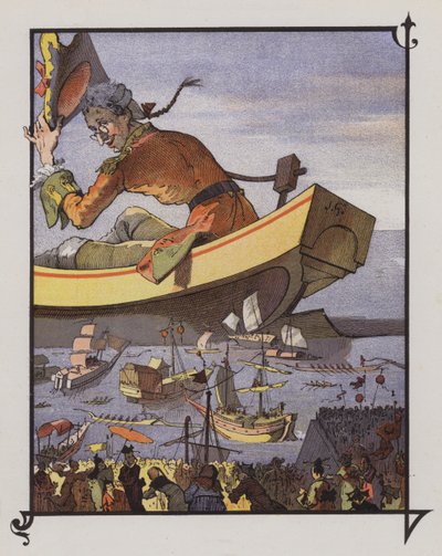 Gulliver in Lilliput door Henri Jules Jean Geoffroy
