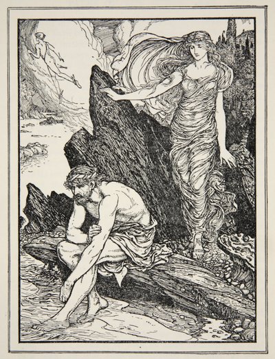 Calypso heeft medelijden met Odysseus, uit 