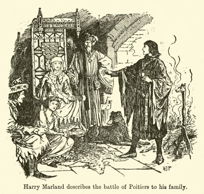 Harry Marland beschrijft de slag bij Poitiers aan zijn familie door Henry Justice Ford