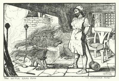 Hij Eiste Meer (gravure) door Henry Justice Ford