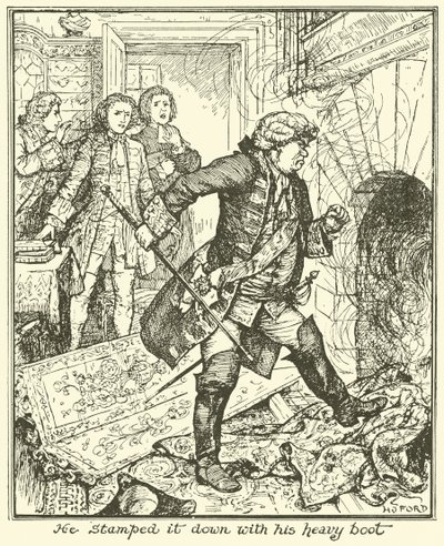 Hij stampte het neer met zijn zware laars door Henry Justice Ford