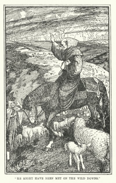 Hij had op de wilde heuvels kunnen worden ontmoet door Henry Justice Ford