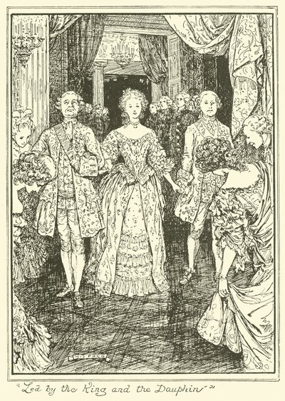 Geleid door de koning en de dauphin door Henry Justice Ford