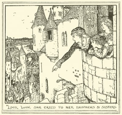 Kijk, kijk, riep ze naar haar broers en zussen door Henry Justice Ford