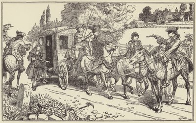 Maclean en Plunket stoppen de koets van Lord Eglinton door Henry Justice Ford