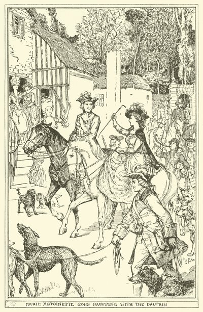 Marie Antoinette gaat jagen met de dauphin door Henry Justice Ford