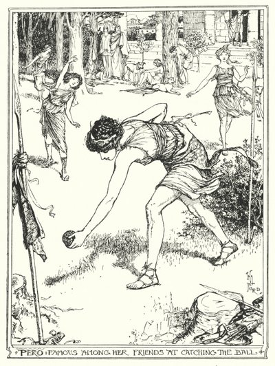 Pero beroemd onder haar vrienden in het vangen van de bal door Henry Justice Ford