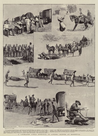 Een Veldhospitaal van de Yeomanry in Actie, Scènes bij Roodeval door Henry Marriott Paget