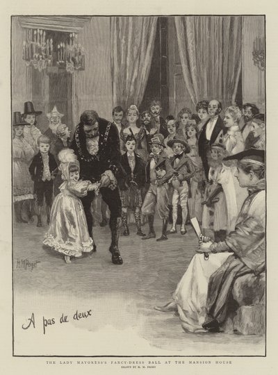 Het gemaskerd bal van de Lady Mayoress in het Mansion House door Henry Marriott Paget