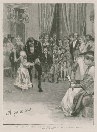 Het gemaskerd bal van de Lady Mayoress in het Mansion House door Henry Marriott Paget