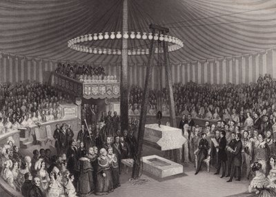 Ceremonie van het leggen van de eerste steen van de Nieuwe Royal Exchange door Albert, Prins-Gemaal, City of London door Henry Melville