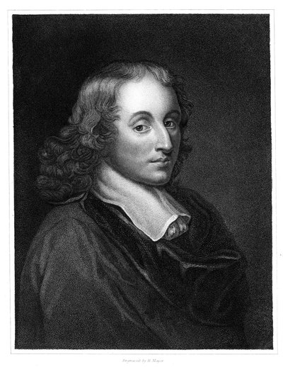 Blaise Pascal, 17e-eeuwse Franse filosoof, wiskundige, natuurkundige en theoloog, ca. 1830 door Henry Meyer