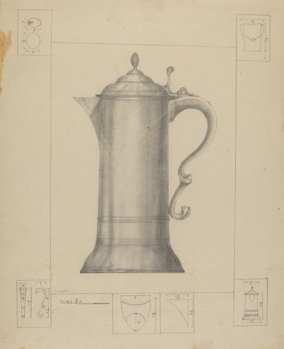Pewter Flagon door Henry Meyers