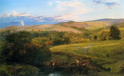 Moore Henry De Regenboog 1865 Olieverf op doek door Henry Moore