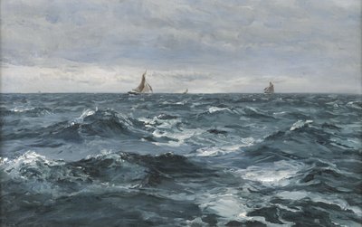 Zeil op een ruwe zee door Henry Moore