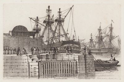 Londense Docks door Henry Moses