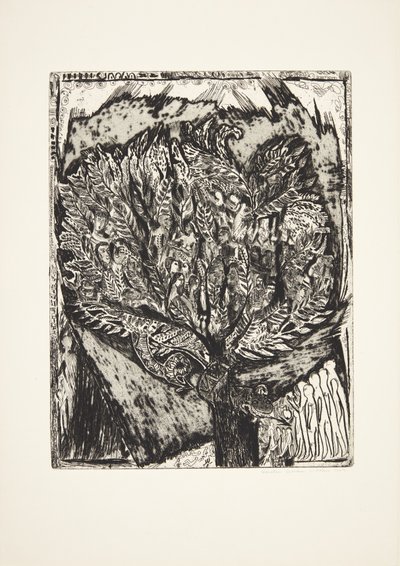 Løkken. Duinlandschap met bord door Henry Nielsen