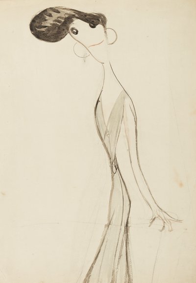 Irene Vanbrugh, studie voor de serie Sterren van het Muziekhalpodium, c.1908 door Henry Ospovat