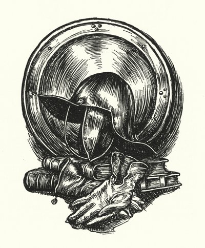 Matthew Arnold gedicht: Oliver Cromwell, slotstuk (gravure) door Henry Ospovat