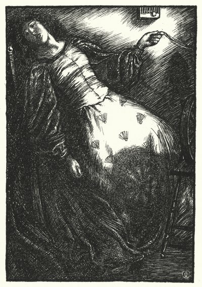 Matthew Arnold gedicht: De verlaten meerman (gravure) door Henry Ospovat