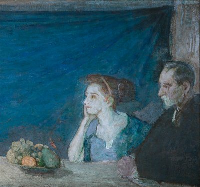 Portret van de heer en mevrouw Atherton Curtis met stilleven door Henry Ossawa Tanner